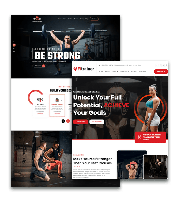 gym websites preview
